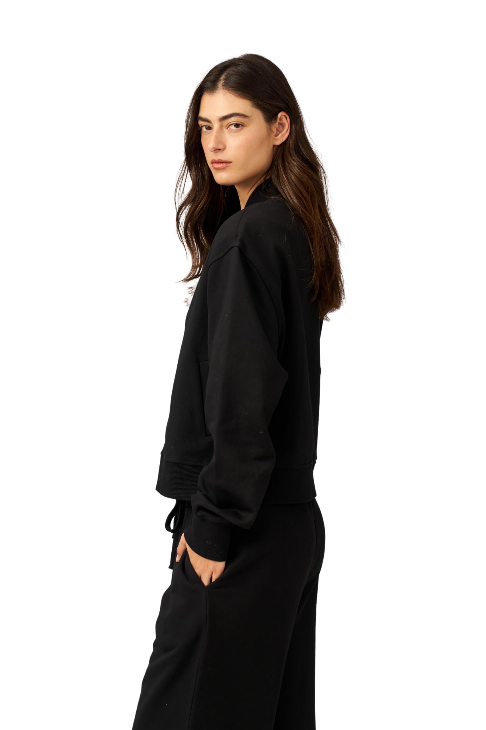 Gottex Beach Life Cozy Coast Airport Bomber Sweatshirt - Front Zipper Closure, Side Pockets, Bottoms Sold Separately - Image 3