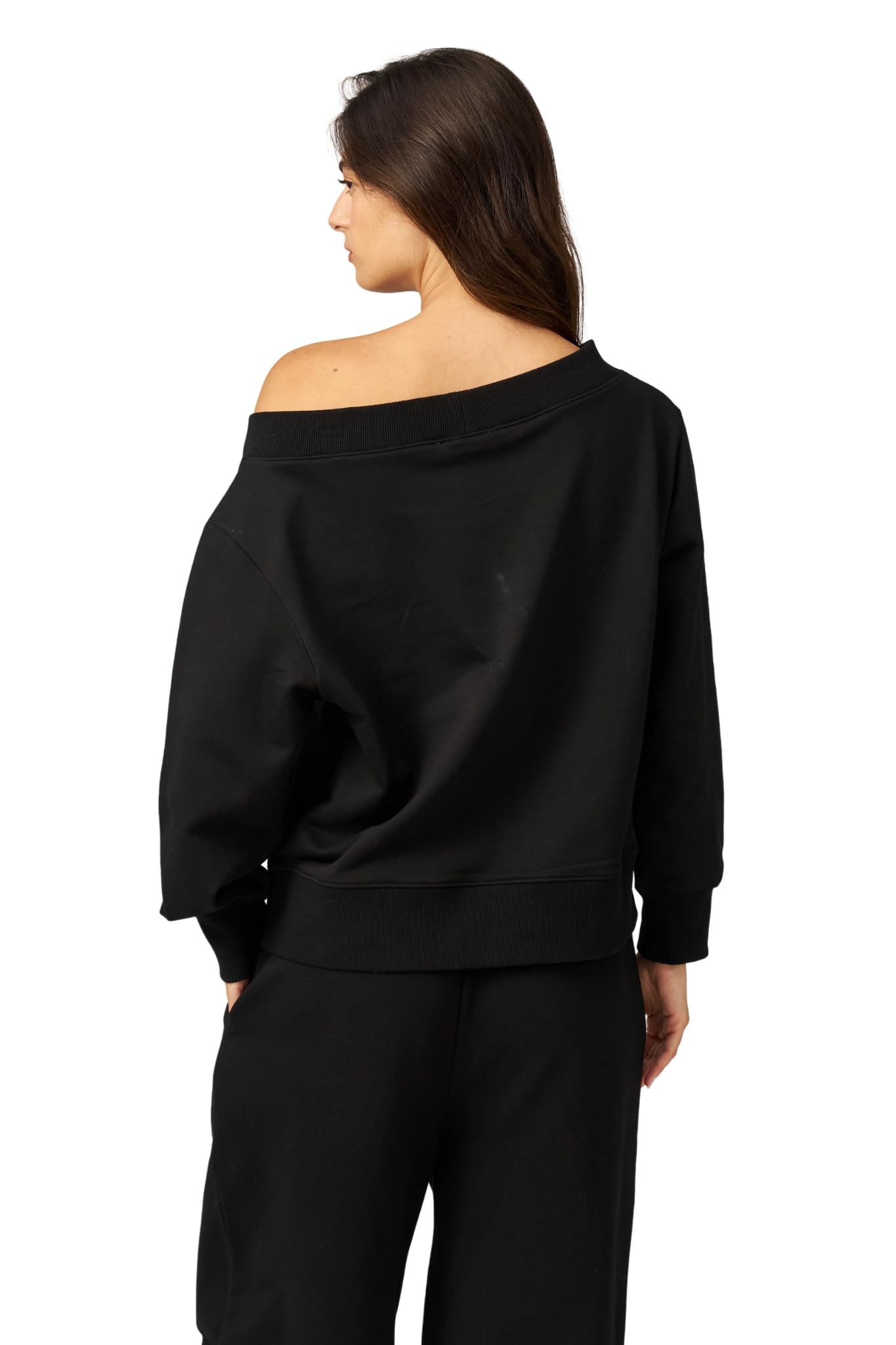 Gottex Beach Life Cozy Coast Airport Sweatshirt - Off the Shoulder Silhouette, Wide Scoop Neck, Oversized Fit - Image 3