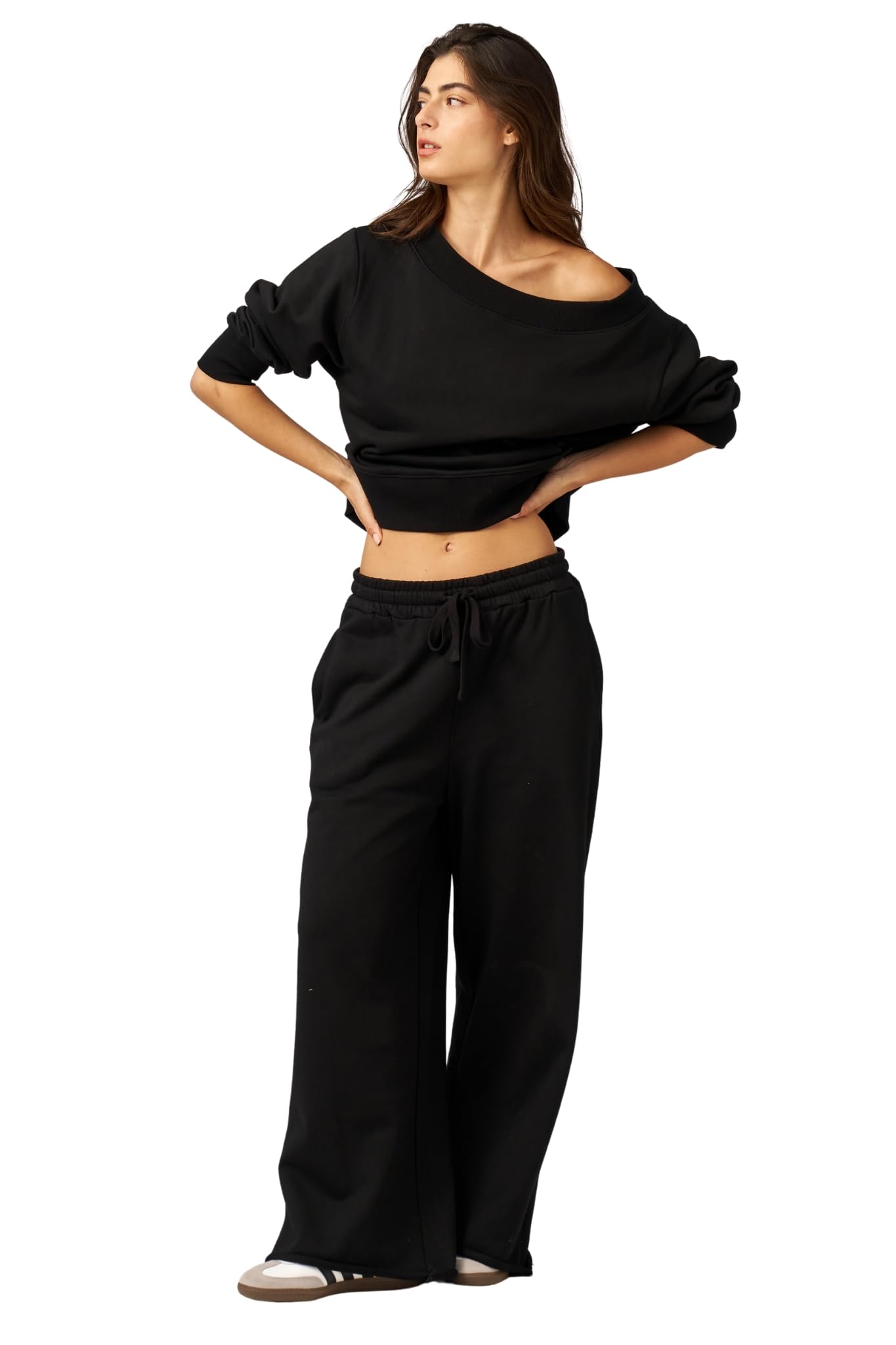 Gottex Beach Life Cozy Coast Airport Sweatshirt - Off the Shoulder Silhouette, Wide Scoop Neck, Oversized Fit - Image 4