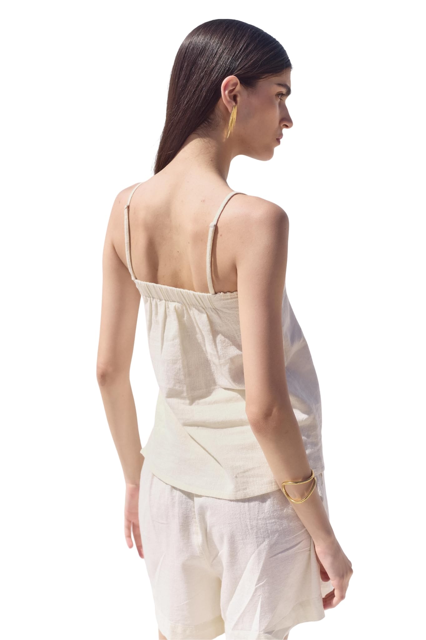 Gottex Beach Life Resort Strapless Top with Top Stitch, Swimwear Coverups, 100% Cotton - Image 5