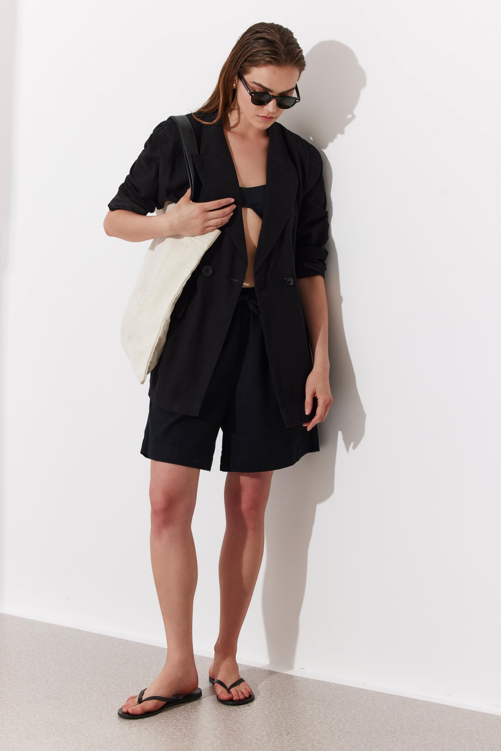 Gottex Beach Life Terra Bermuda Short Cover-Up -Drawstring Waist, Wide Leg, Side Pockets, Pairs with Terra Top Collection - Image 5