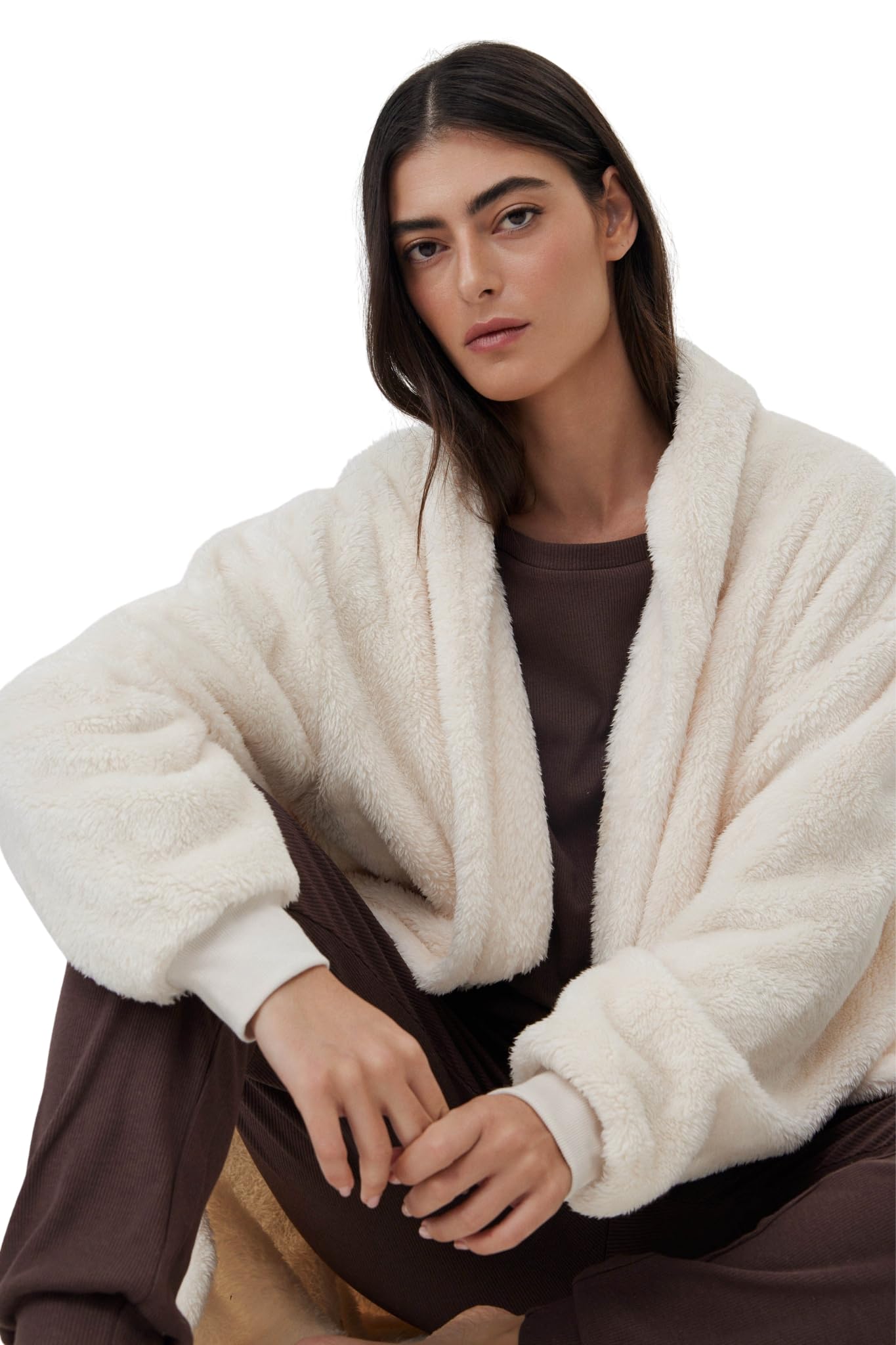 Gottex Beach Life The Cloud Blanket Cardigan One Size - Oversized fit, Side pockets, Open-front style - Image 3