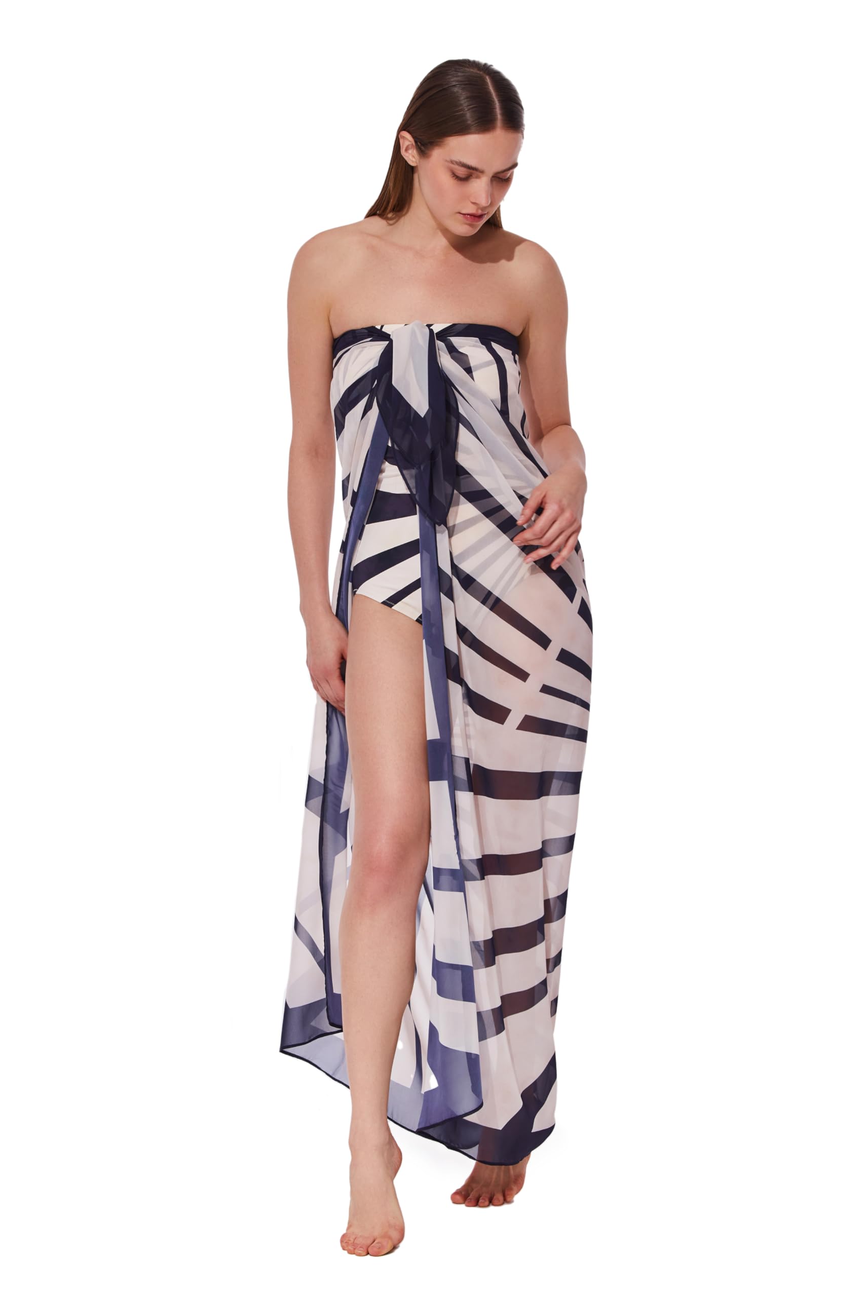 Gottex Desert Queen Pareo Cover-Up Versatile Wrap Styling - Perfect as a Sarong, Skirt, or Shoulder Cover, One Size - Image 4