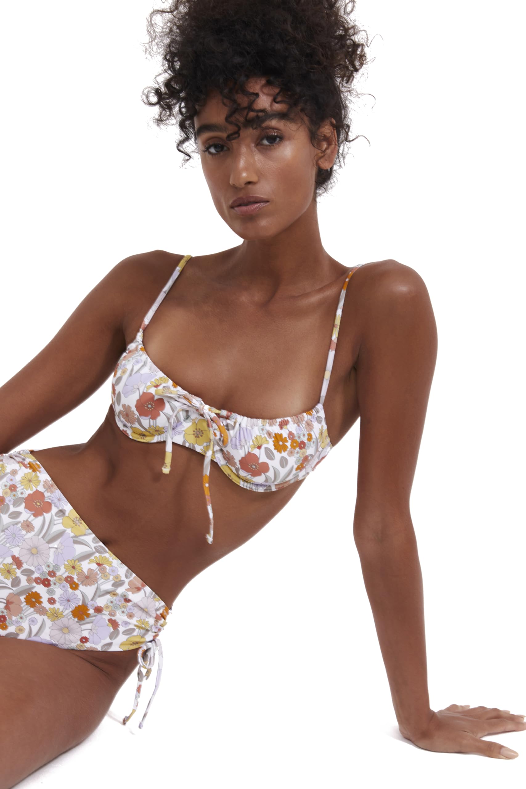 Gottex Flirtt Botanic Party Women's Multicolor Floral Print Bikini Bra with Underwire and String Bow Detail Swim Essential - Image 3