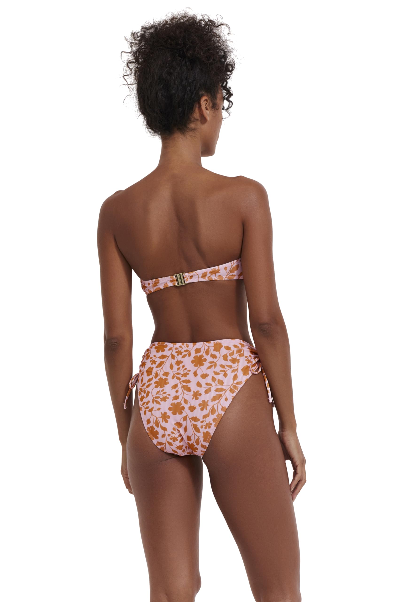 Gottex Flirtt Lolita Women’s Floral Pink Orange Bandeau Bikini Bathing Bra with Adjustable Straps Swim Essential - Image 3