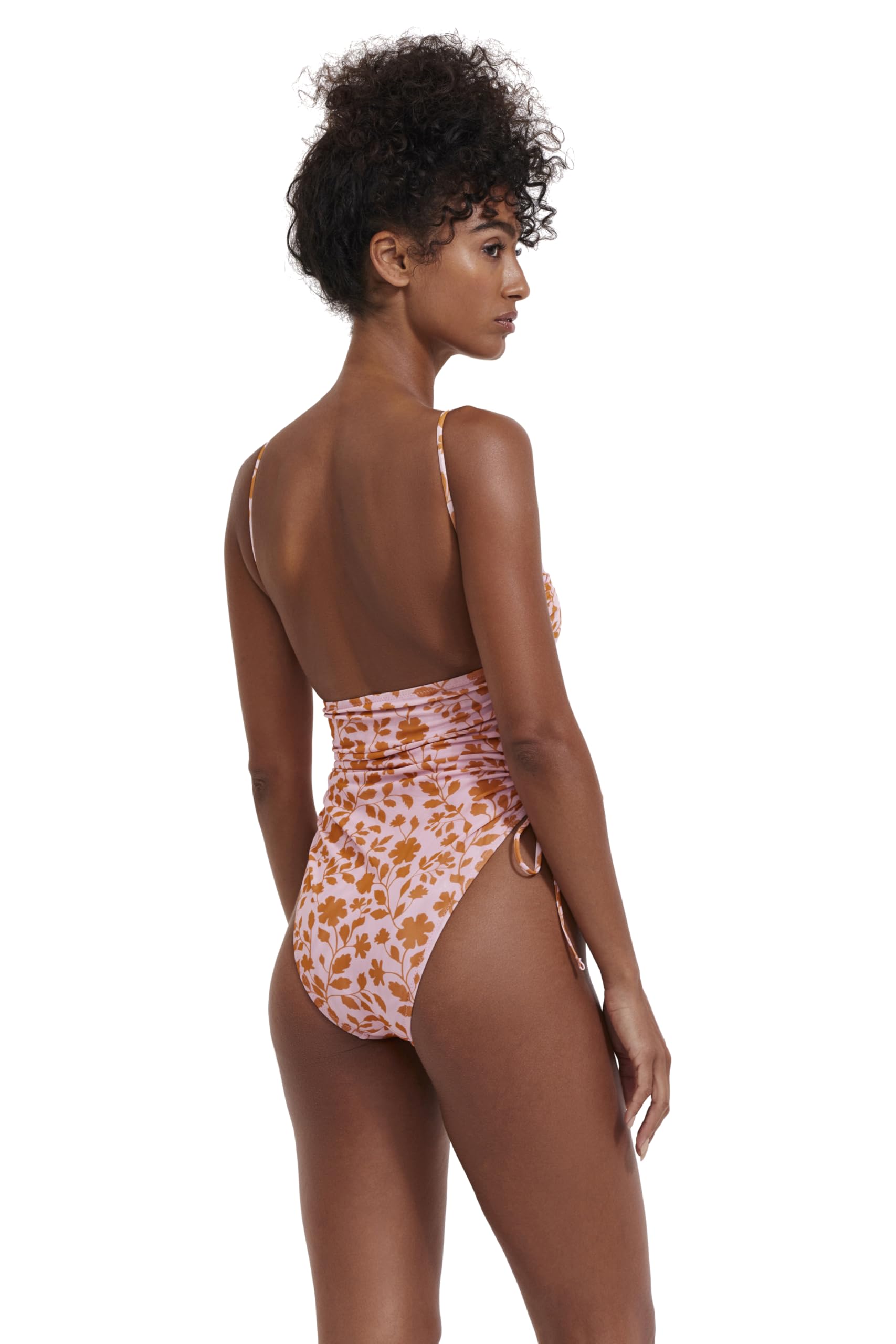 Gottex Flirtt Lolita Women’s Pink Orange One Piece Swimsuit Underwire Balconette Shirring Adjustable Straps Swim Essential - Image 3