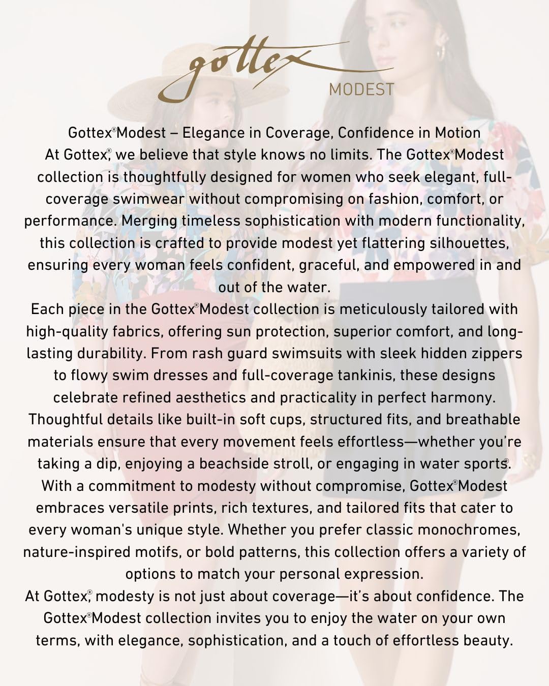 Gottex Modest Women's High Round Neck One Piece Swimsuit with Puff Sleeves, Full Seat Coverage and Full Lining - Image 5