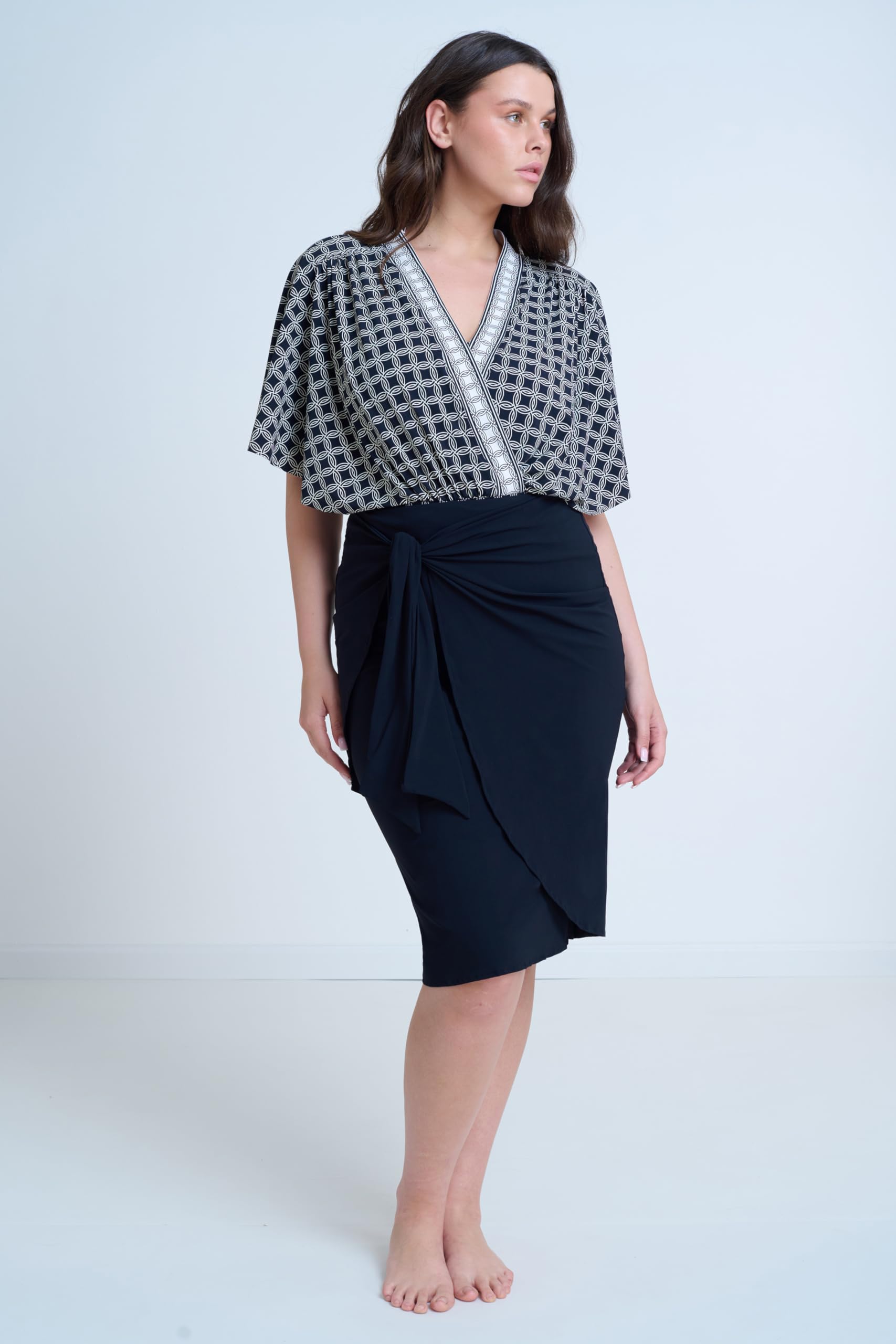 Gottex Women's Modest Sleeved Surplice Blouson One Piece - Image 4