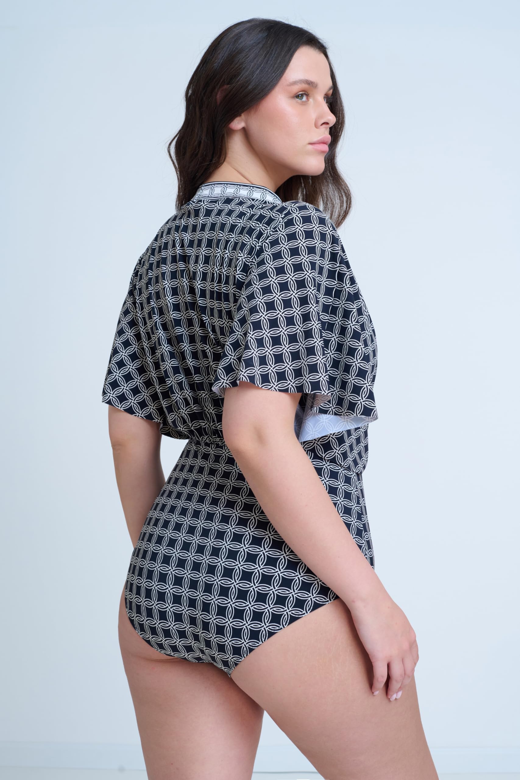 Gottex Women's Modest Sleeved Surplice Blouson One Piece - Image 6